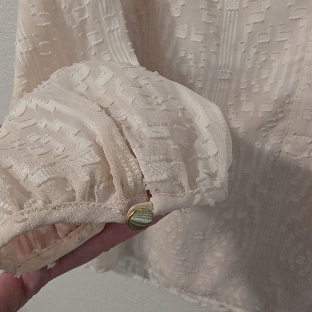 Talbot, Cream Pattern Blouse,Size L - Picture 3 of 4
